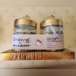Hello Kitty Chic 2 piece Jar set/ gold base.